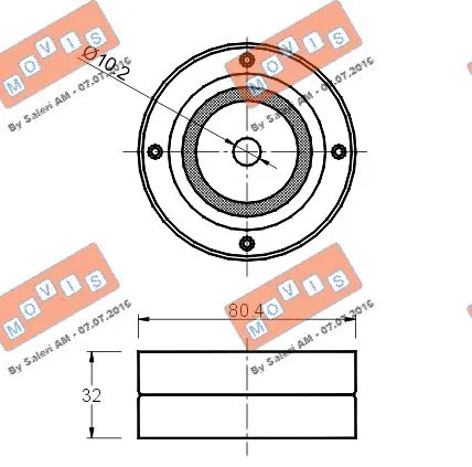 Deflection/Guide Pulley, timing belt