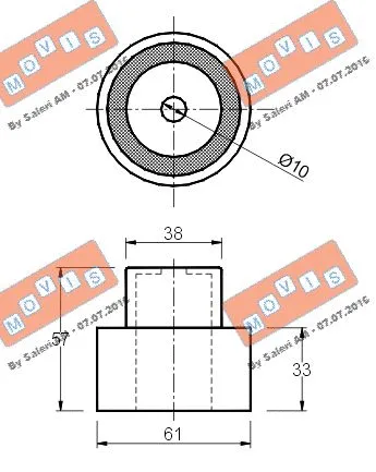 Deflection/Guide Pulley, timing belt