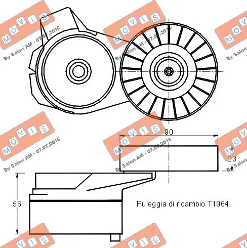 Belt Tensioner, V-ribbed belt