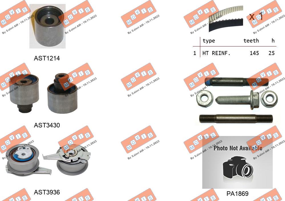 Water Pump & Timing Belt Kit (ASTK1290PA3)