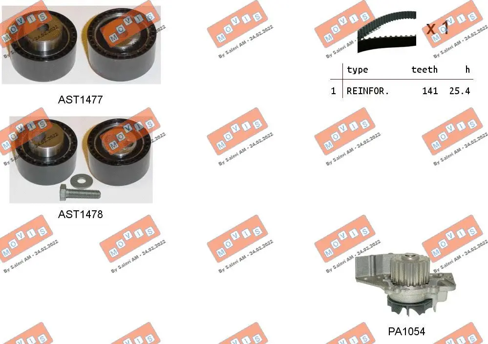 Water Pump & Timing Belt Kit (ASTK0827PA)