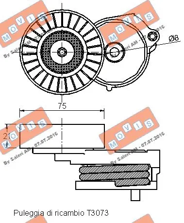 Belt Tensioner, V-ribbed belt