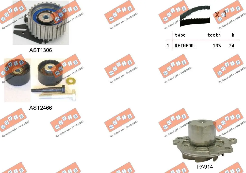 Water Pump & Timing Belt Kit (ASTK1146PA)