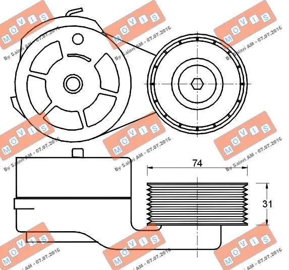 Belt Tensioner, V-ribbed belt