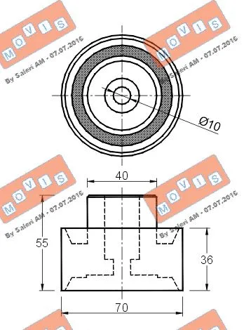 Deflection/Guide Pulley, timing belt