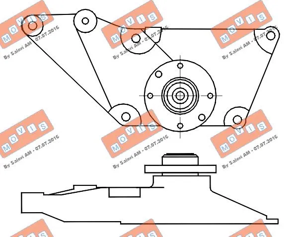 Belt Tensioner, V-ribbed belt