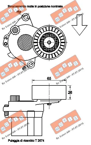 Belt Tensioner, V-ribbed belt