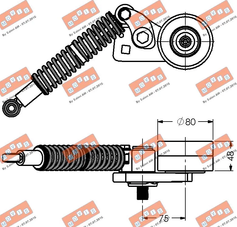 Belt Tensioner, V-ribbed belt