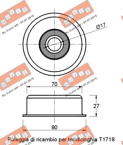 Deflection/Guide Pulley, V-ribbed belt