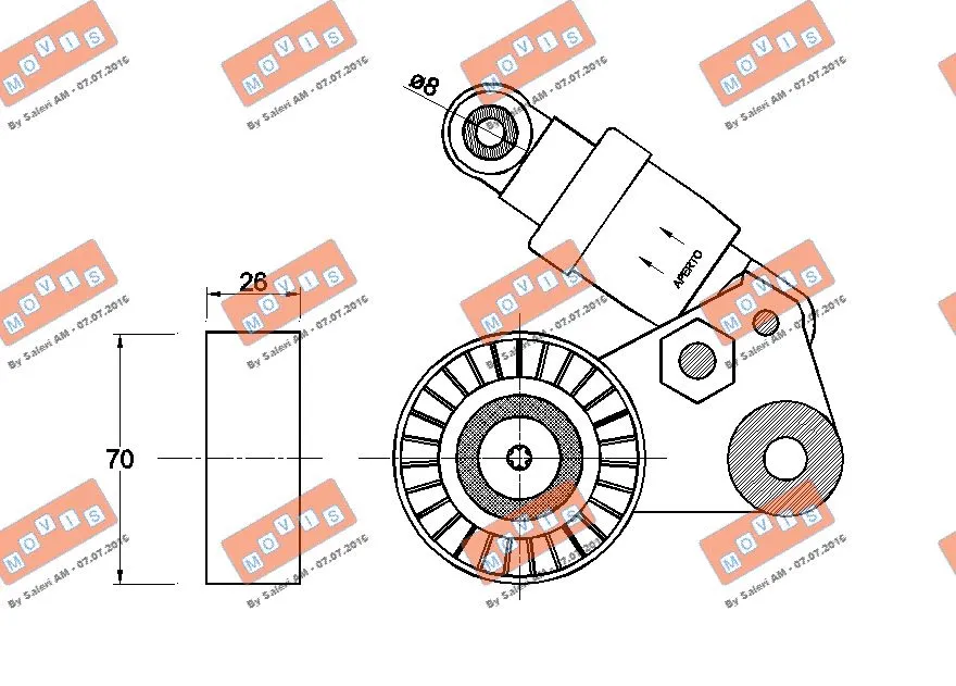 Belt Tensioner, V-ribbed belt
