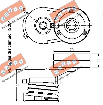 Belt Tensioner, V-ribbed belt