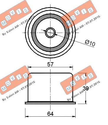 Deflection/Guide Pulley, timing belt