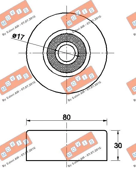 Deflection/Guide Pulley, V-ribbed belt