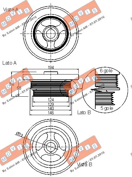 Belt Pulley, crankshaft