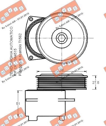 Belt Tensioner, V-ribbed belt