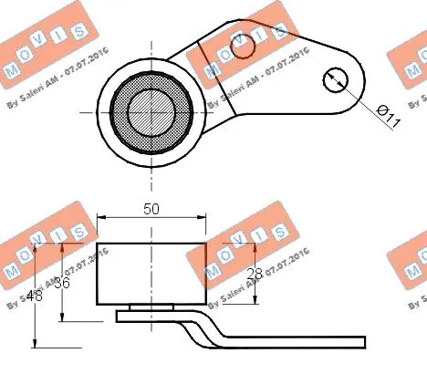 Deflection/Guide Pulley, V-ribbed belt