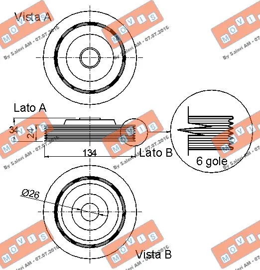 Belt Pulley, crankshaft