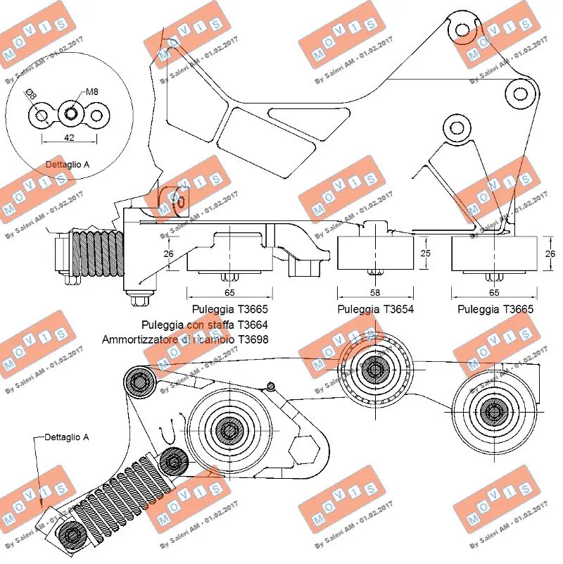 Belt Tensioner, V-ribbed belt