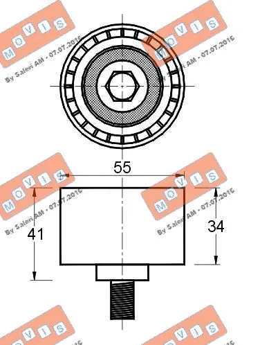 Deflection/Guide Pulley, timing belt