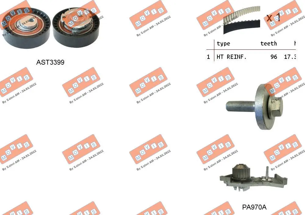 Water Pump & Timing Belt Kit (ASTK1130PA)