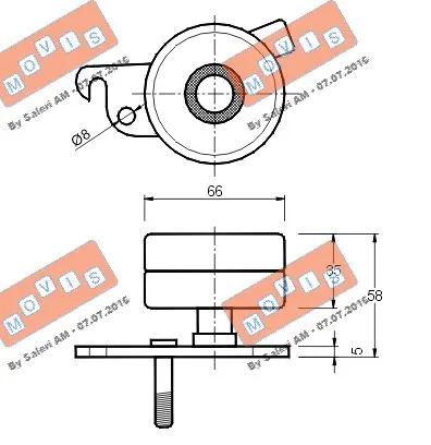Belt Tensioner, V-ribbed belt