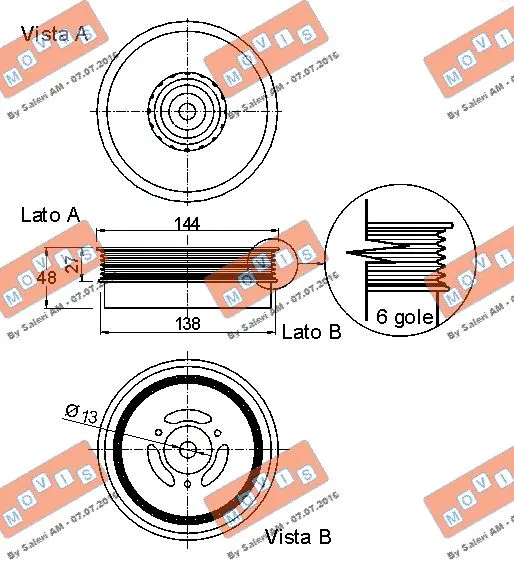 Belt Pulley, crankshaft