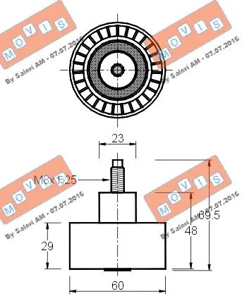 Deflection/Guide Pulley, timing belt
