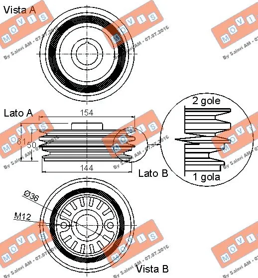 Belt Pulley, crankshaft