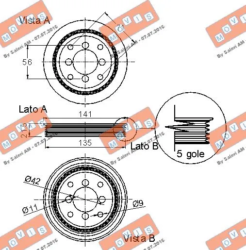 Belt Pulley, crankshaft