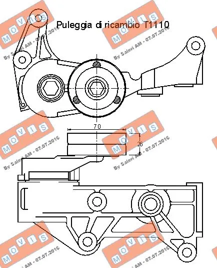 Belt Tensioner, V-ribbed belt