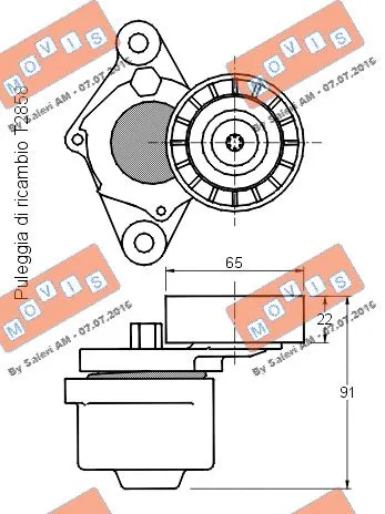 Belt Tensioner, V-ribbed belt
