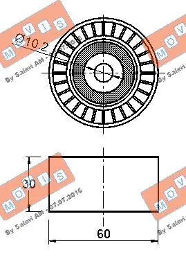 Deflection/Guide Pulley, timing belt