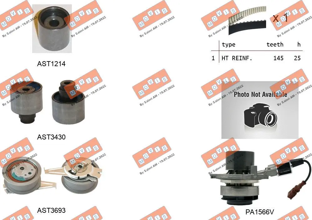 Water Pump & Timing Belt Kit (ASTK1166PA2)