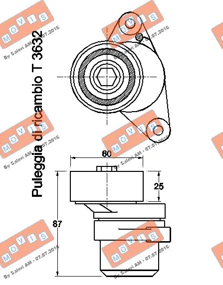Belt Tensioner, V-ribbed belt