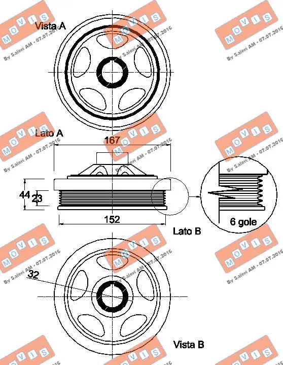 Belt Pulley, crankshaft