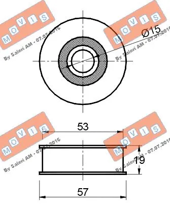 Deflection/Guide Pulley, V-ribbed belt