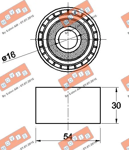 Deflection/Guide Pulley, V-ribbed belt