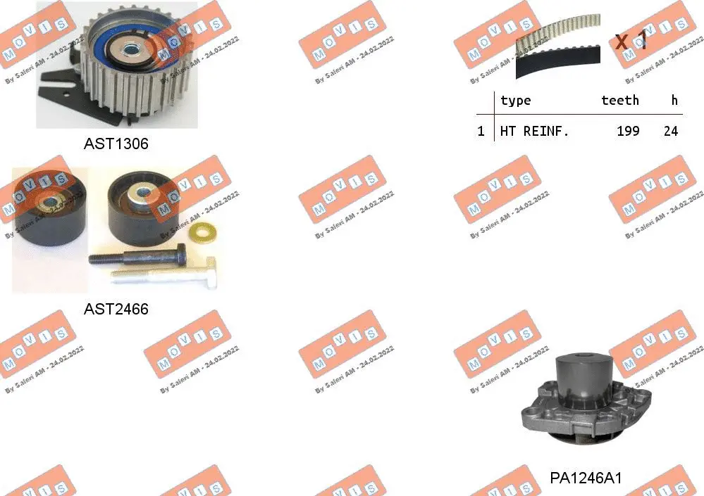 Water Pump & Timing Belt Kit (ASTK1058PA)