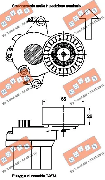 Belt Tensioner, V-ribbed belt