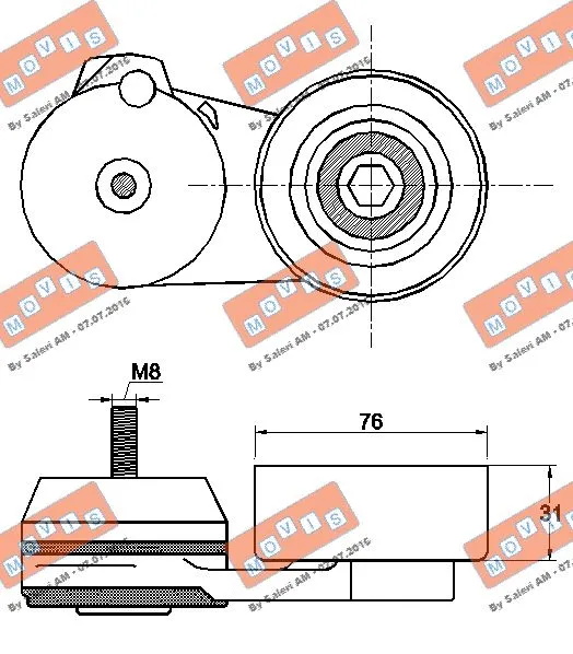Belt Tensioner, V-ribbed belt