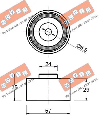 Deflection/Guide Pulley, timing belt