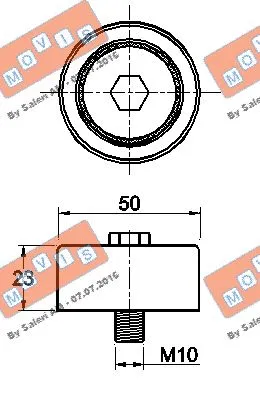 Deflection/Guide Pulley, V-ribbed belt
