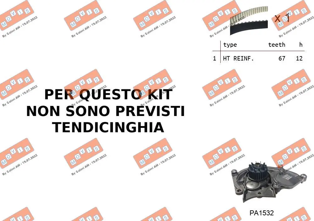 Water Pump & Timing Belt Kit (ASTK0B04PA)