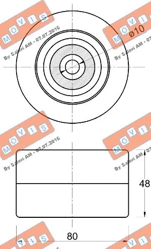 Deflection/Guide Pulley, V-ribbed belt