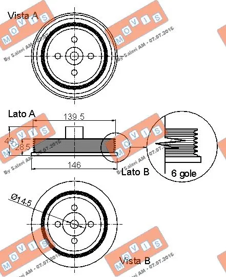 Belt Pulley, crankshaft
