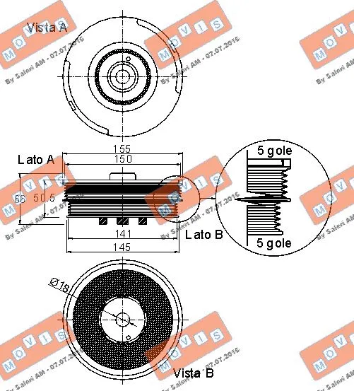 Belt Pulley, crankshaft