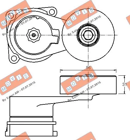 Belt Tensioner, V-ribbed belt