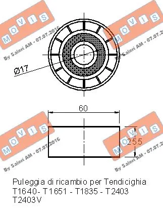 Deflection/Guide Pulley, V-ribbed belt