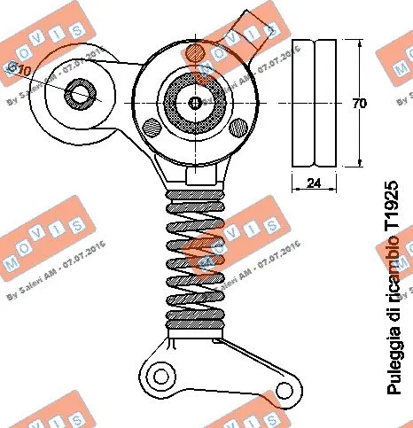 Belt Tensioner, V-ribbed belt