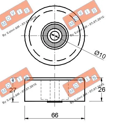 Deflection/Guide Pulley, V-ribbed belt